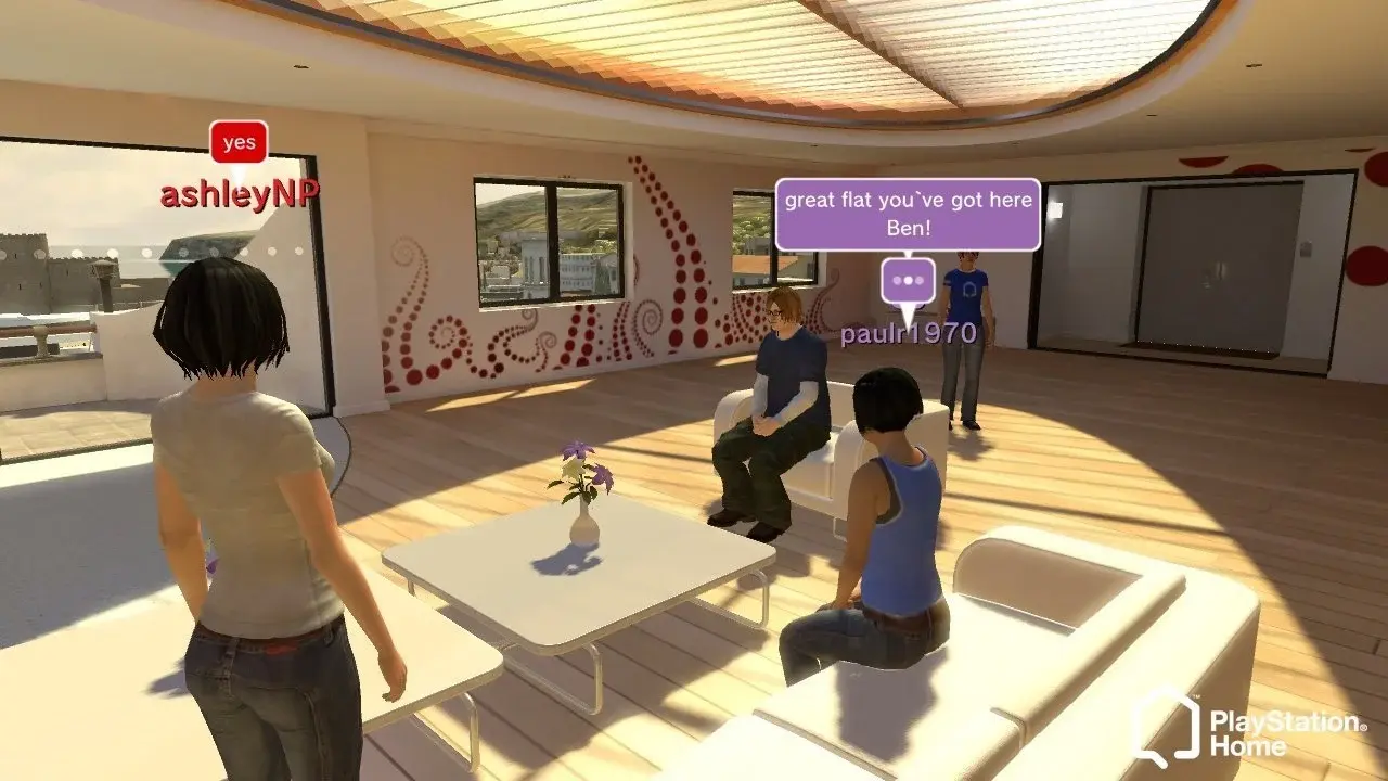 playstation home screenshot avatars talking chat bubbles