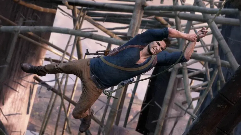 Uncharted 4 drake scaffolding