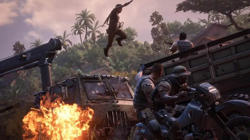 Uncharted 4 drake truck leap