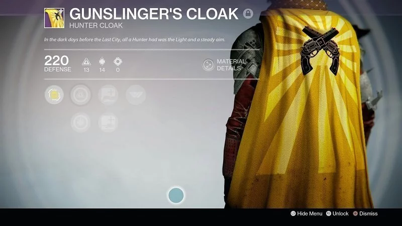 destiny the taken king gunslingers cloak