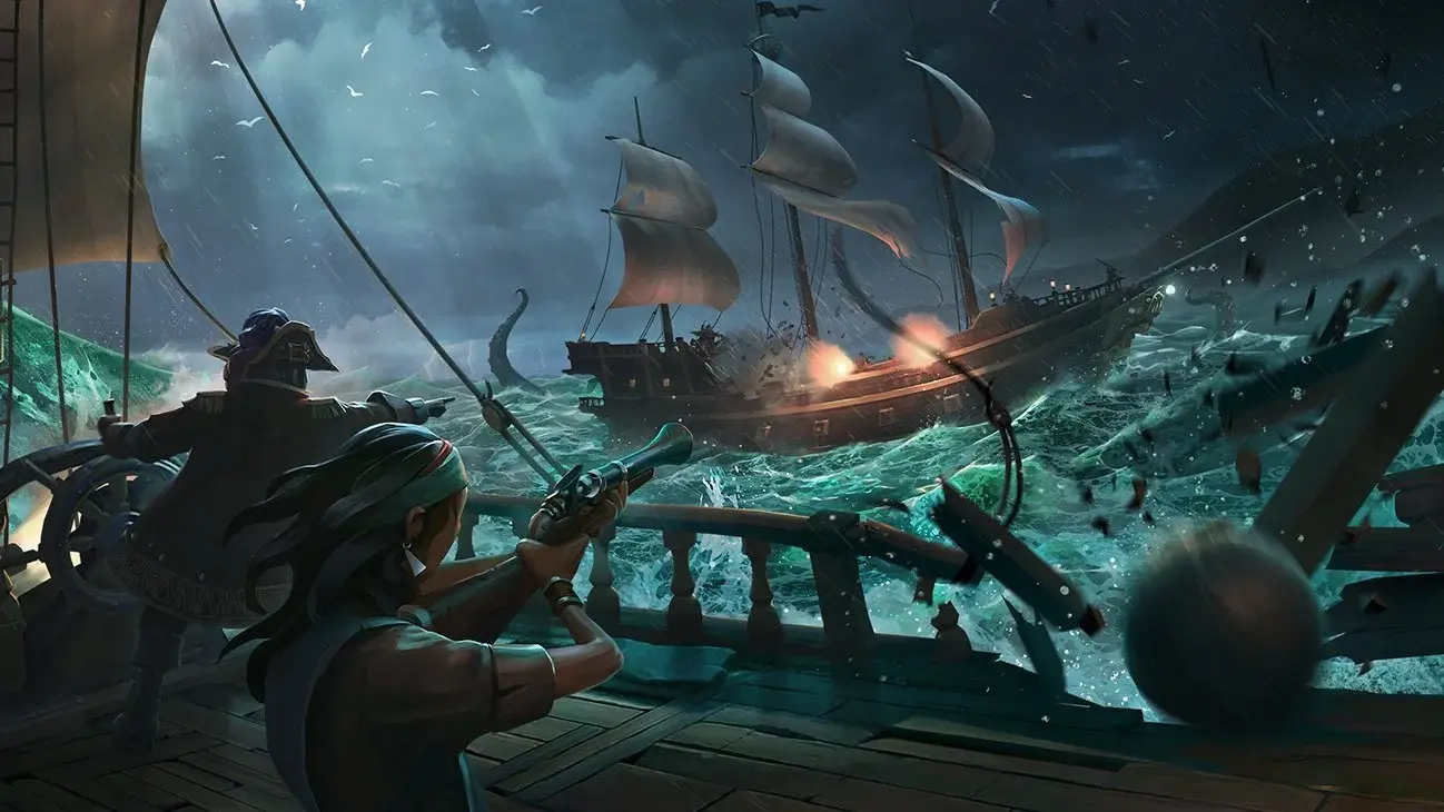 sea of thieves storm art