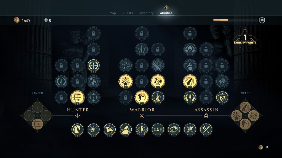 Tom Audreath Admin Enlighten Assassin's Creed Odyssey skill tree has Warrior, Assassin and Hunter paths  | Stevivor