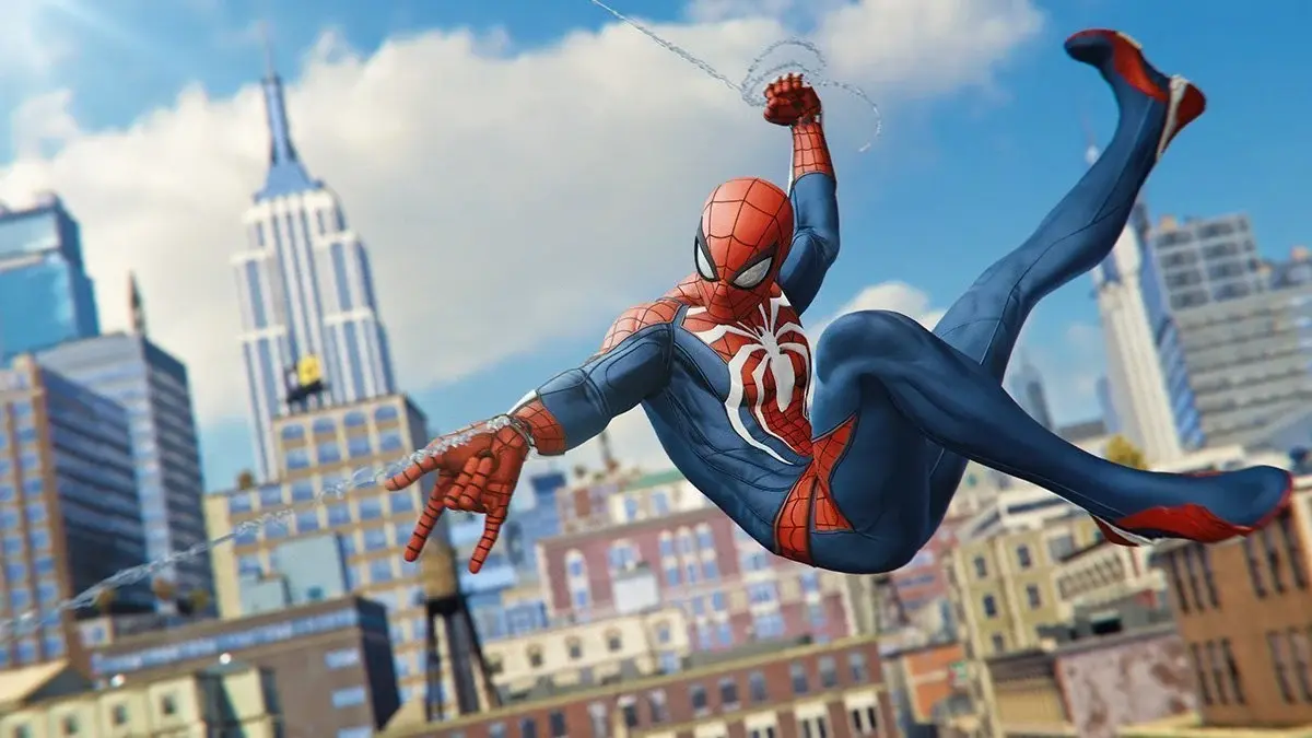 Marvels Spider Man Swinging banner