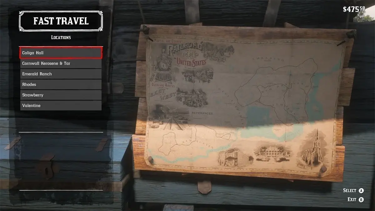 RDR2 fasttravelsign