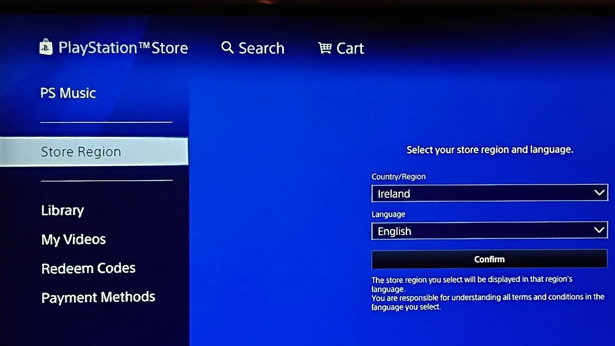 playstation store region change