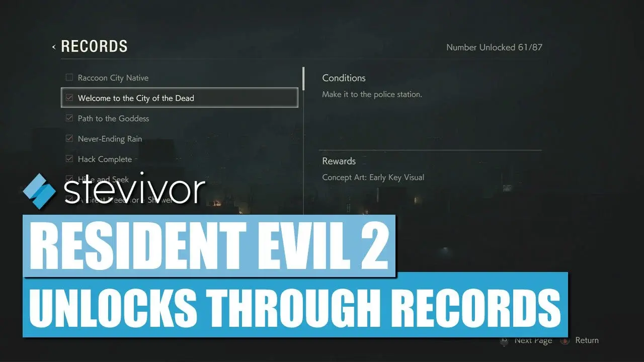 RE2 UNLOCKS