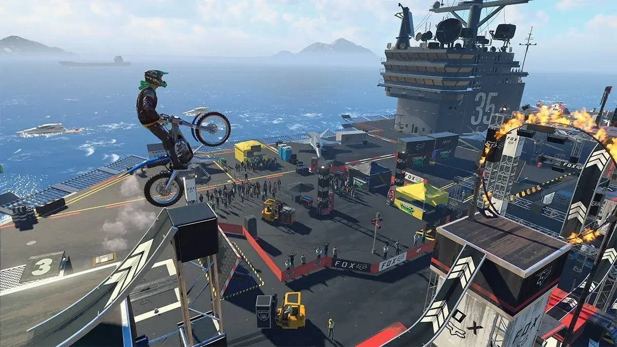 Trials Rising aircraft carrier 1
