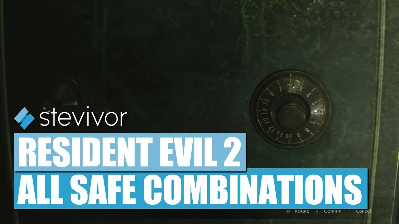 resident evil 2 safe combinations