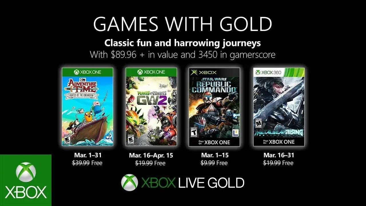 xbox games with gold march 2019