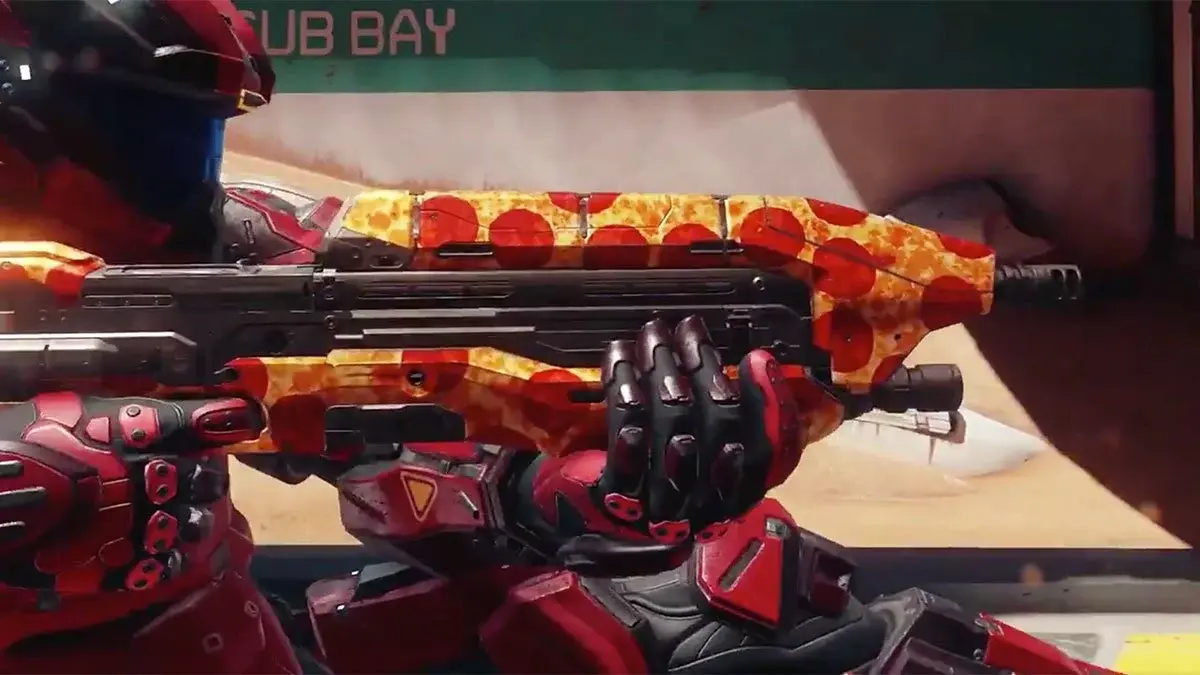 halo 5 pizza skin