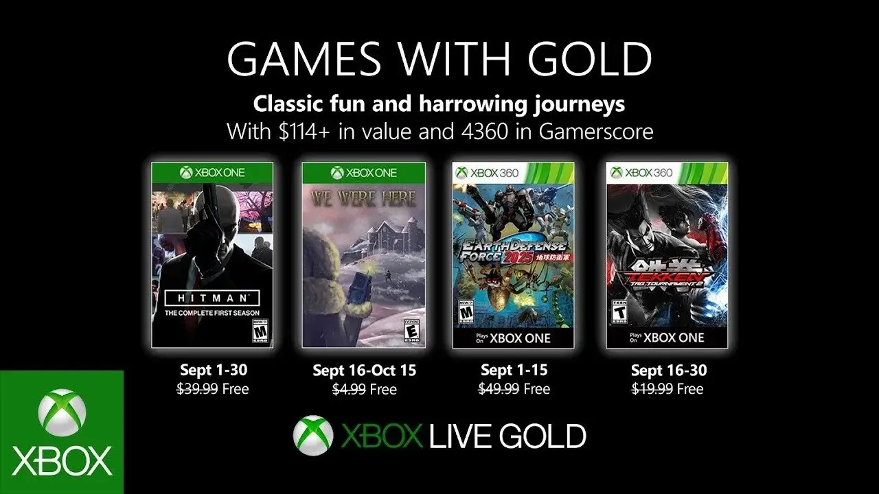 microsoft xbox games with gold september 2019
