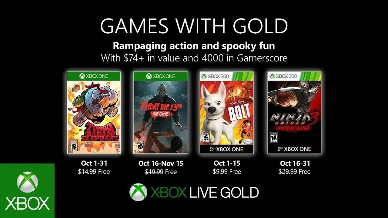 games with gold october 2019