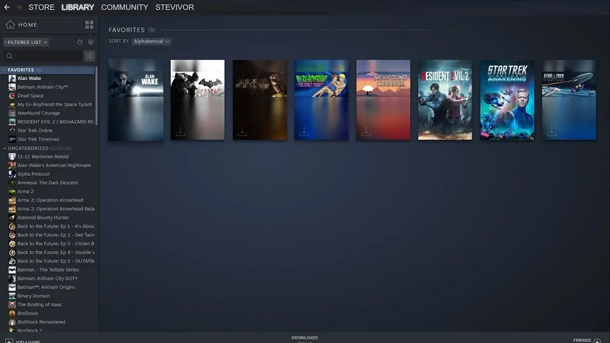 new steam library
