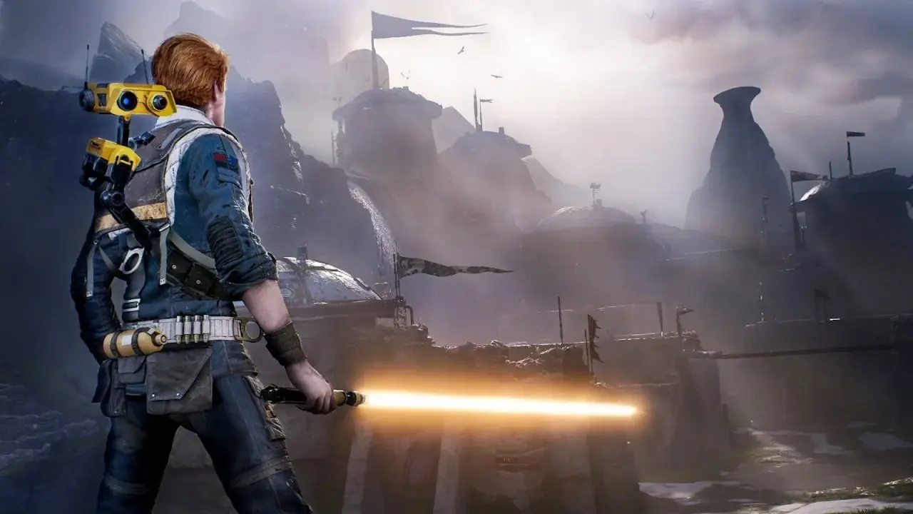 star wars jedi fallen order orange lightsaber