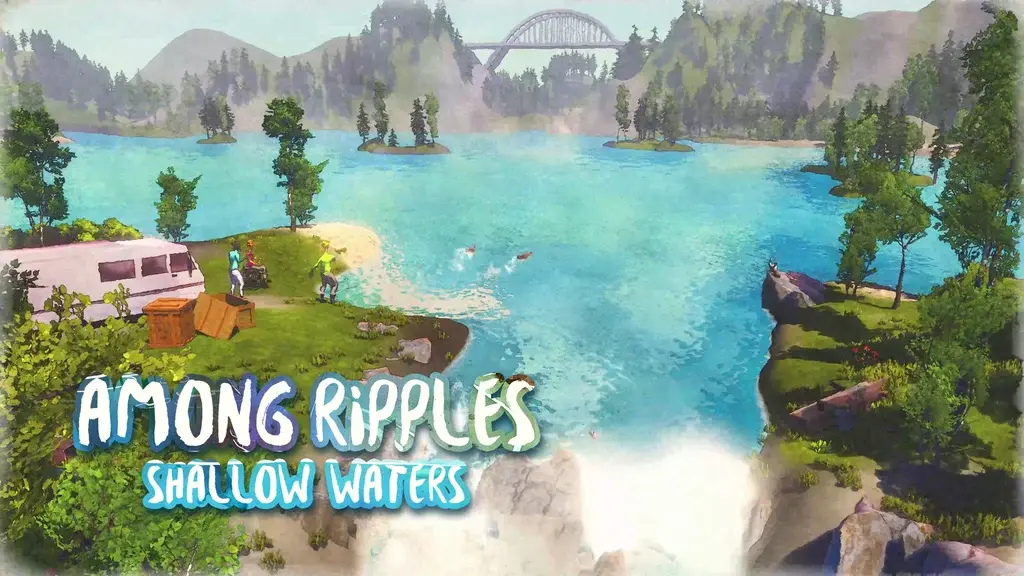 among ripples shallow waters