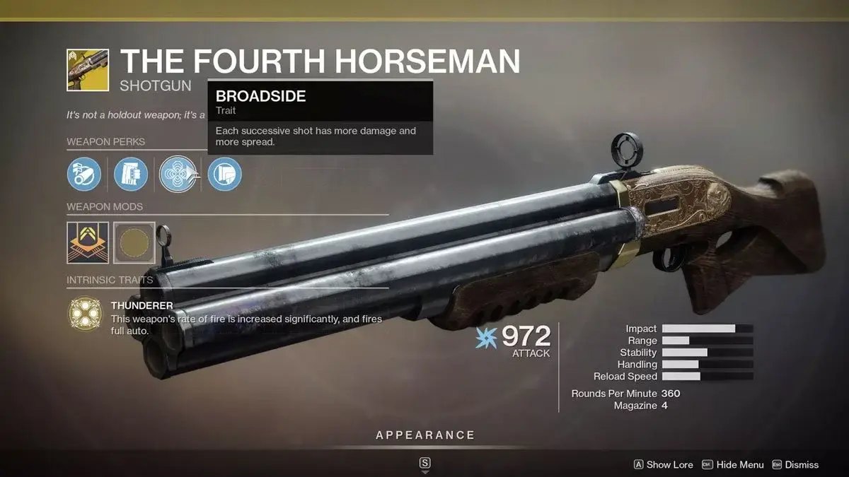 destiny 2 fourth horseman