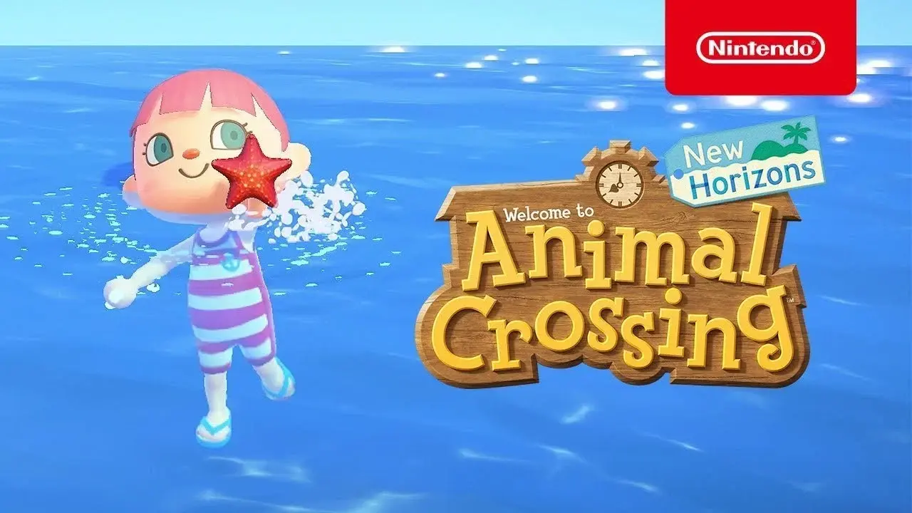 animal crossing new horizons swimming