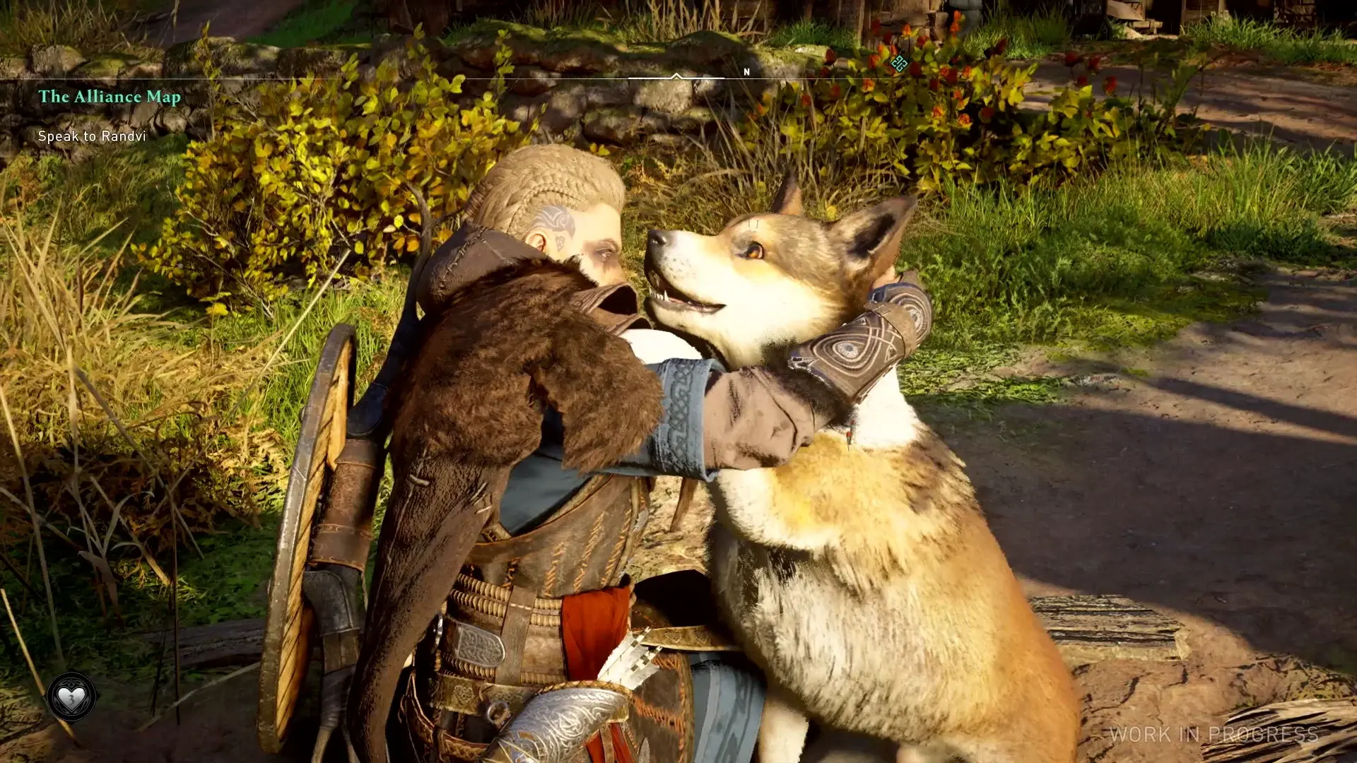 AC Valhalla Dog Petting
