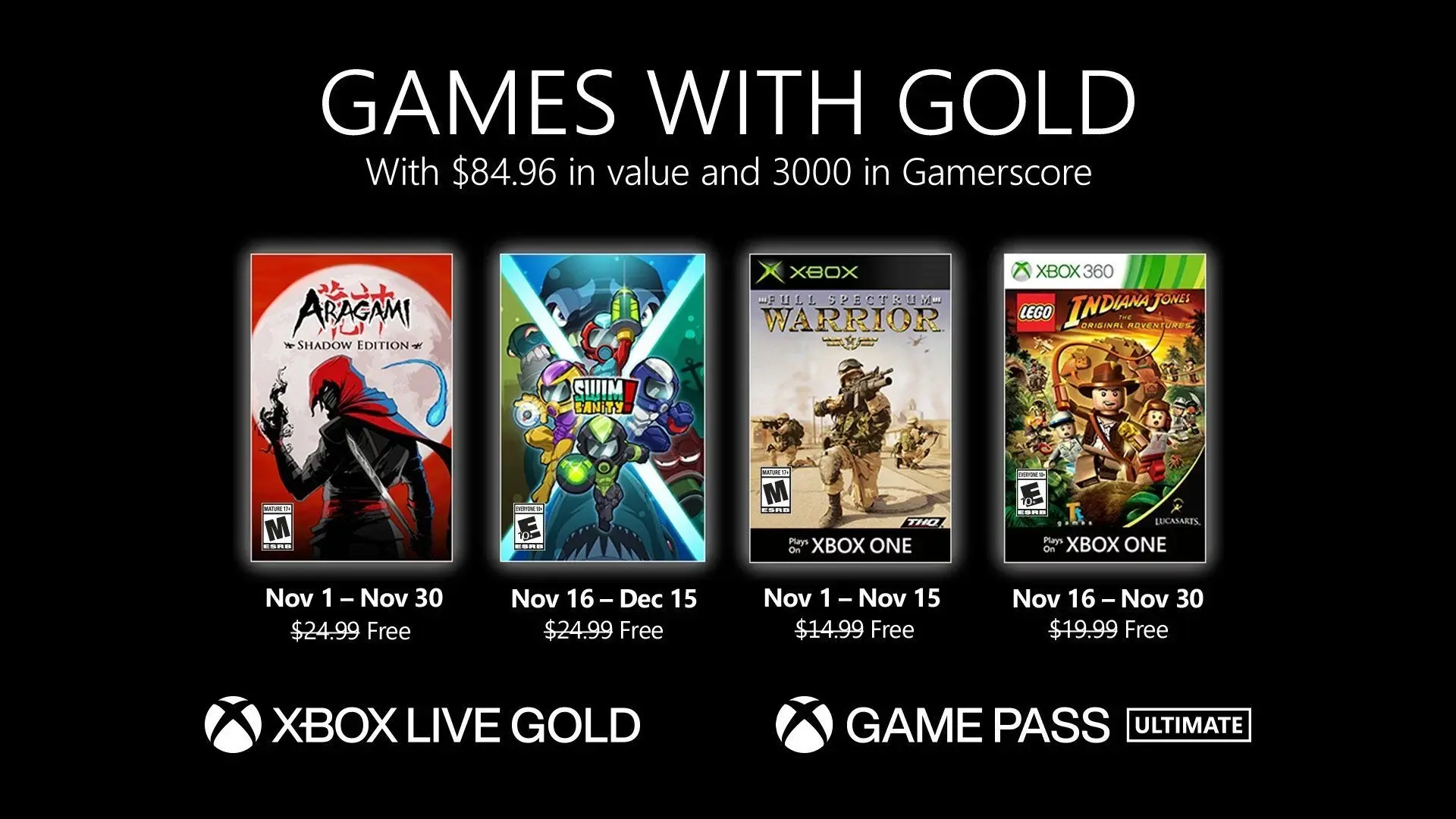 games with gold november 2020