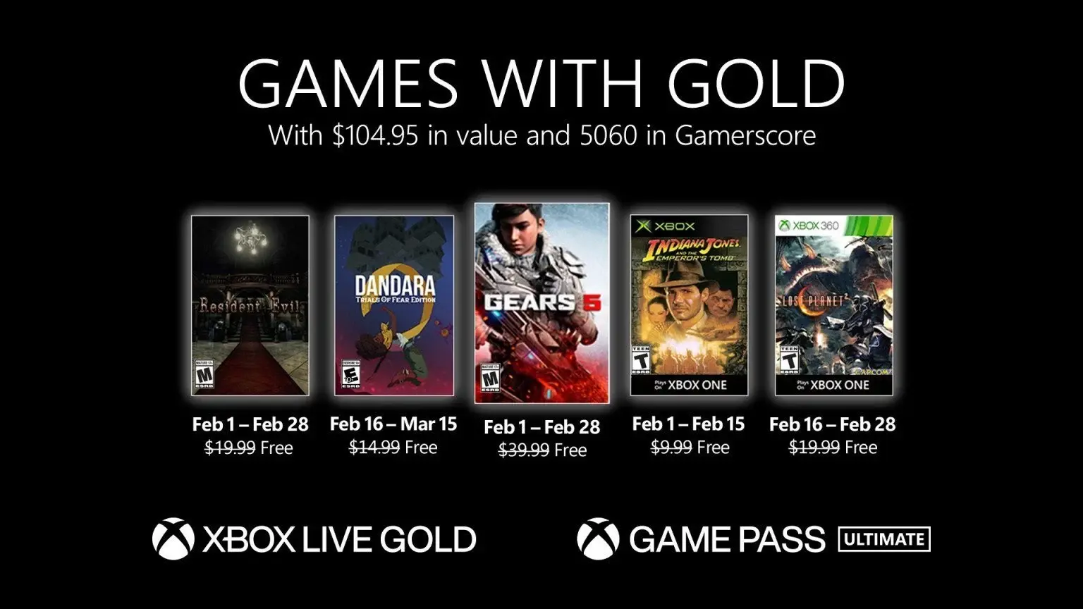 xbox games with gold february 2020