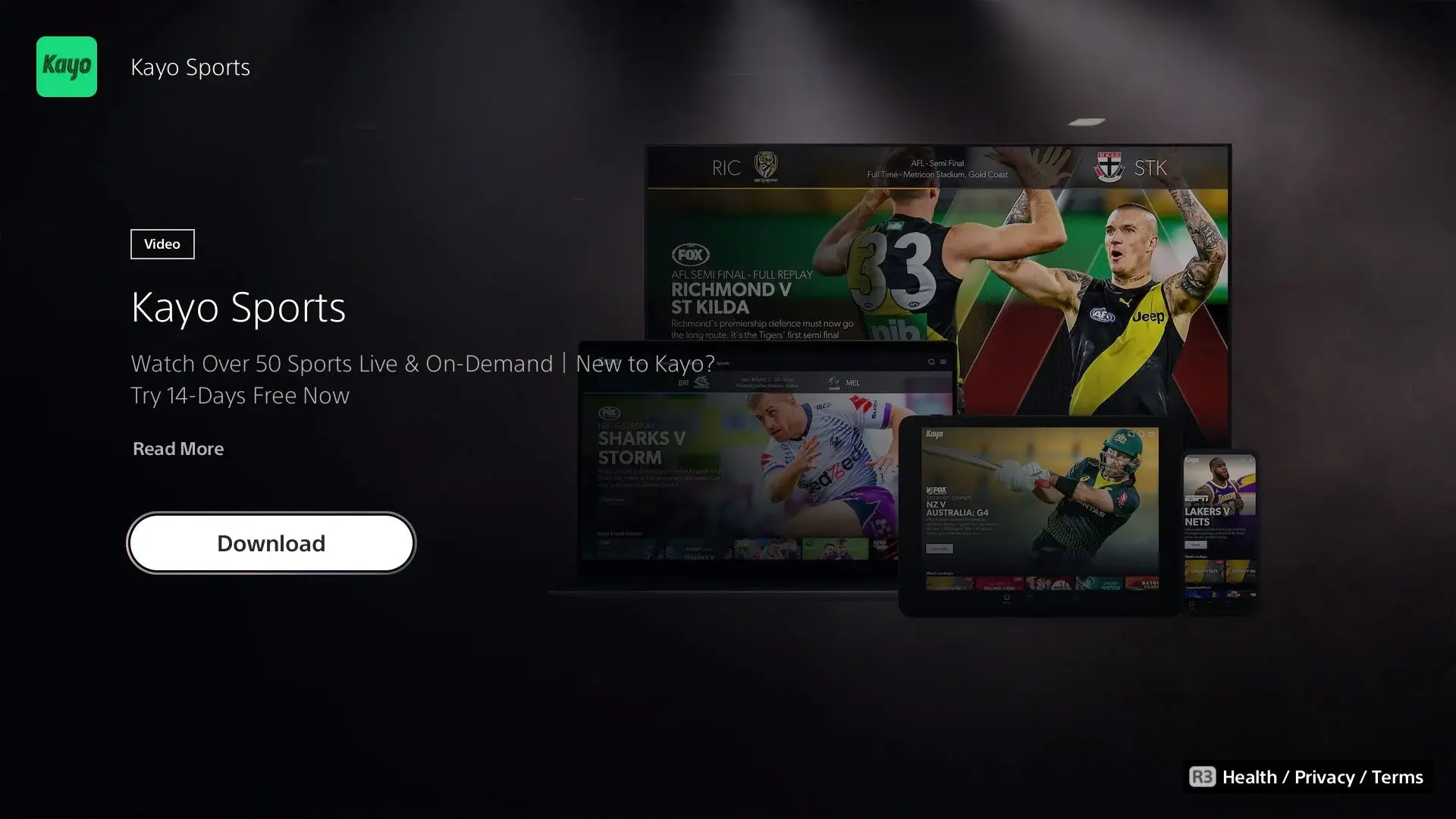 Kayo PlayStation Store