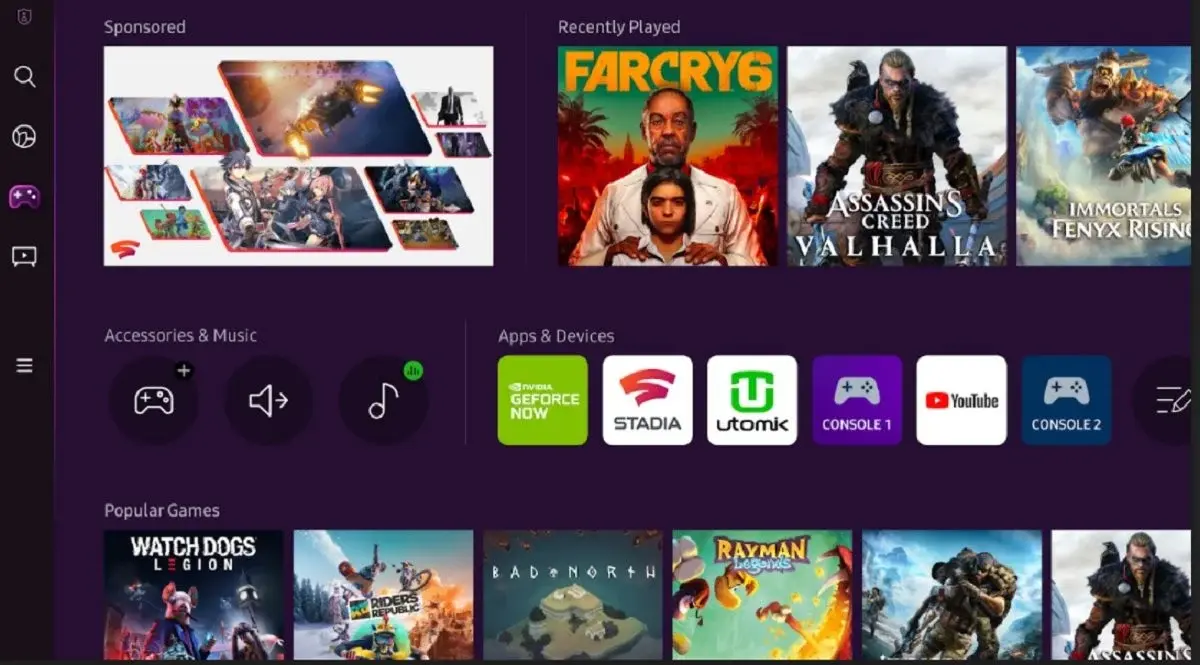 samsung gaming hub