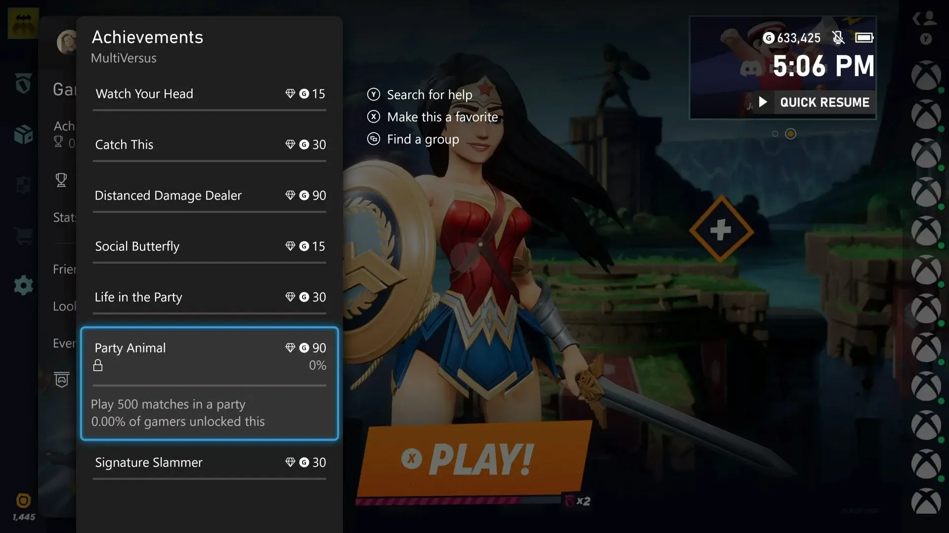 multiversus achievements