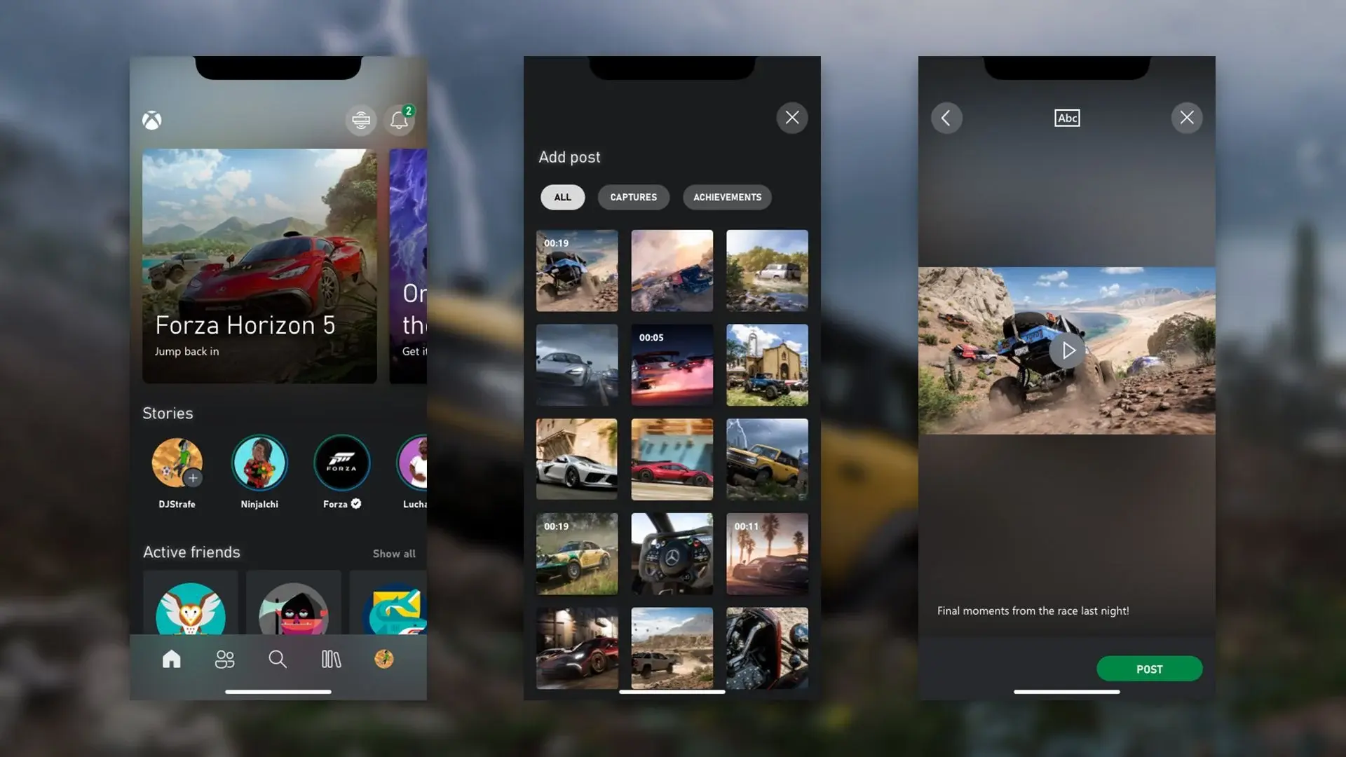 xbox app stories