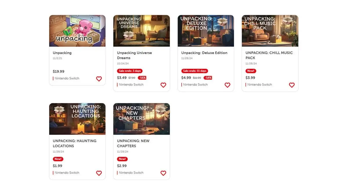 unpacking eshop slop
