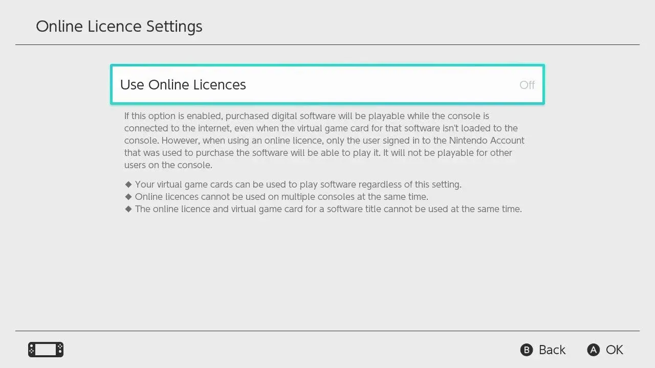 Switch online licences