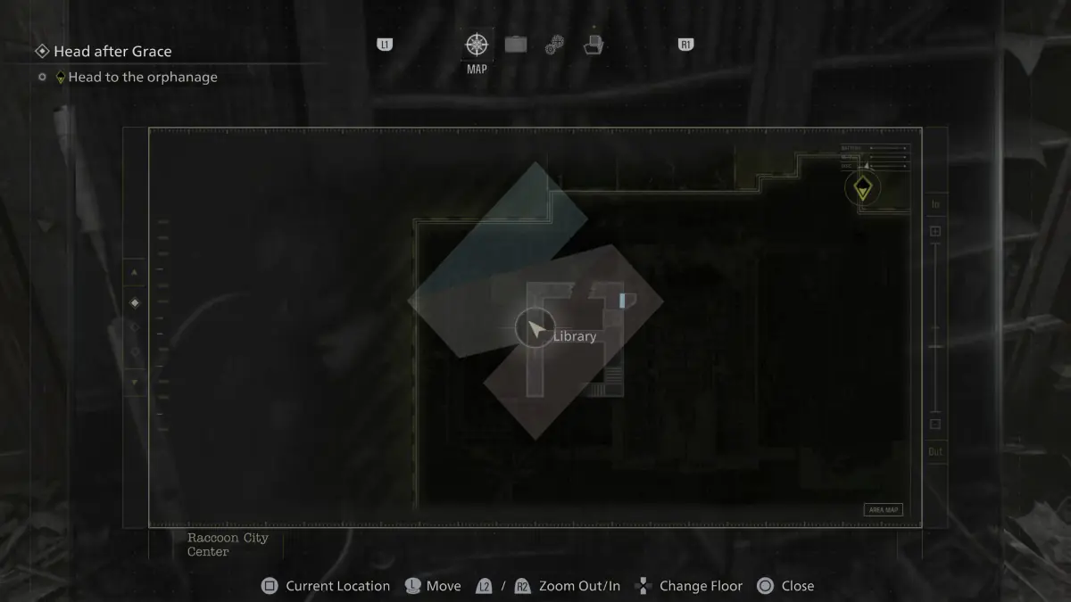 Leon-59-Raccoon City - Photograph - Second floor library in book (2)